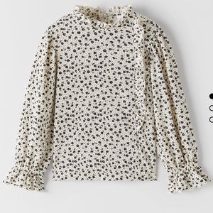 Zara Ruffed Floral Top